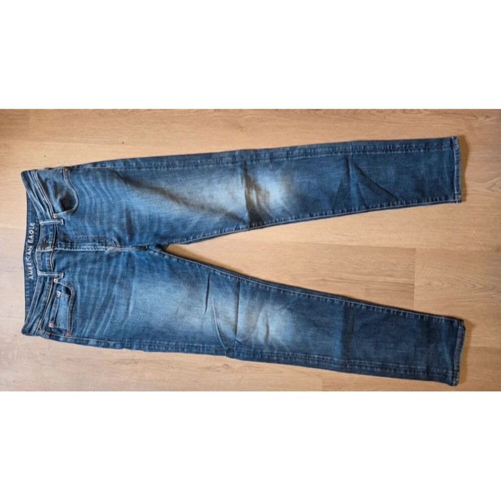American Eagle Real Good Skinny Jeans – Men's 34x34 Acid Wash Stretch Denim